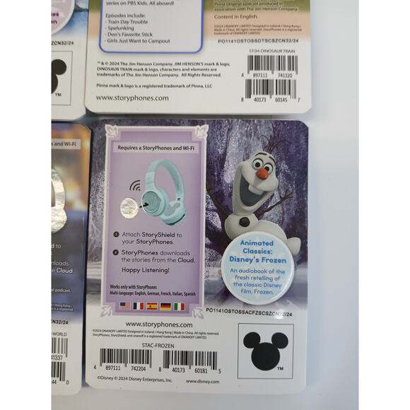 StoryPhones 4 PACK NEW Story Shields Disc Disney Headphones Storytelling SEALED - Picture 10 of 10